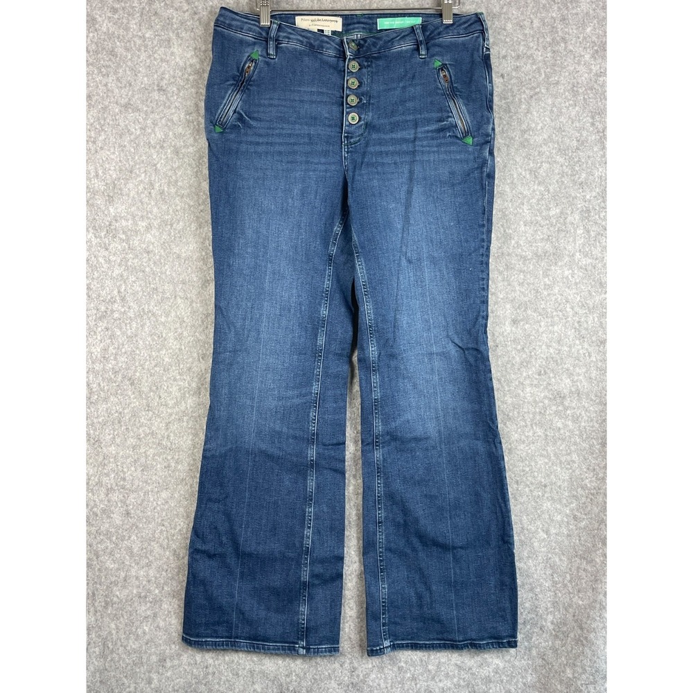 Anthropologie Pilcro Bootcut Jean Womens 16W Button Fly High Rise Medium Wash